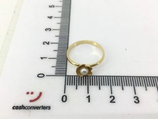 anillo oro 18k con piedra con perla