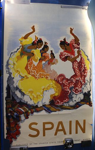 Cartel turismo “Spain” ilustración de José Morell. Original 1941.