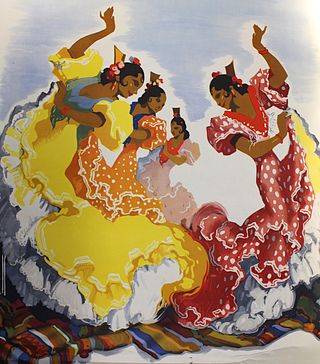 Cartel turismo “Spain” ilustración de José Morell. Original 1941.