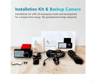 AutoSky 4K Dash Cam Pro + Cámara Trasera