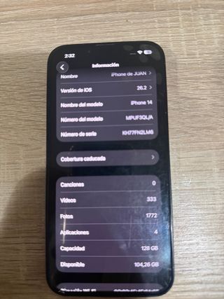 iPhone 14 Negro 128GB