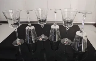 18 COPAS VINTAGE CRISTAL AL PLOMO NUEVAS EN CAJA