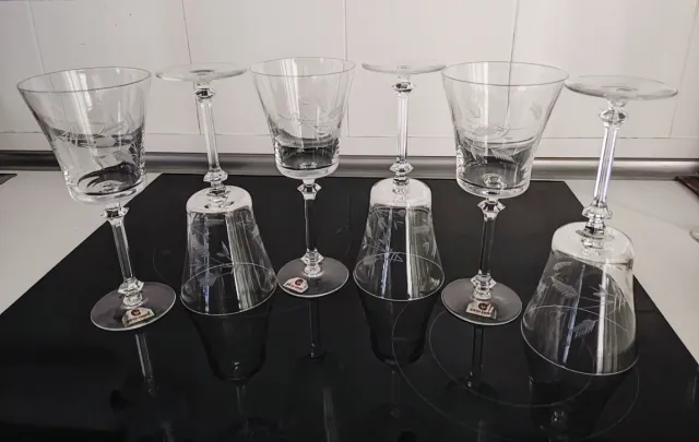 18 COPAS VINTAGE CRISTAL AL PLOMO NUEVAS EN CAJA