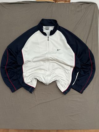 Trackjacket Nike Vintage 00s Bianca Blu Baggy