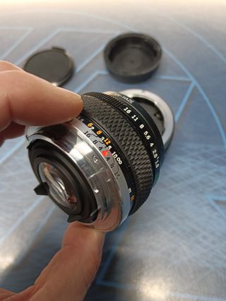 Objetivo olympus 50 mm. + tele converter Tamron-f-buen estado