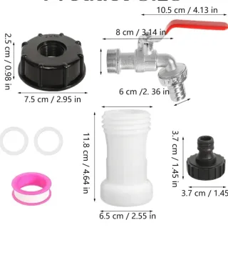 Grifo para bidón con accesorios