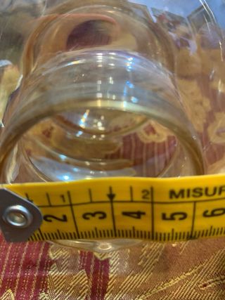 Paralume di Murano in vetro oro con pois bianchi