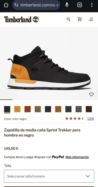 Botas Timberland Talla 41.5 Negro/Marrón