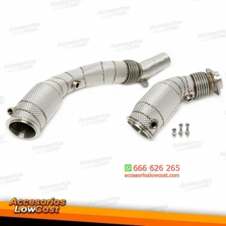 Donwnpipe con protector térmico y catalizador, co