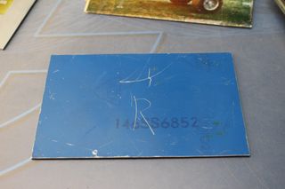 01, Planchas Tricomía. Tres planchas rectangulares de zinc