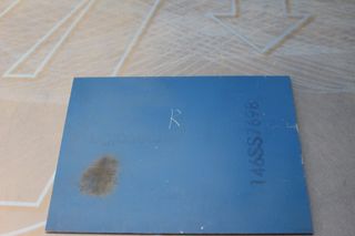 02, Planchas Tricomía. Tres planchas rectangulares de zinc