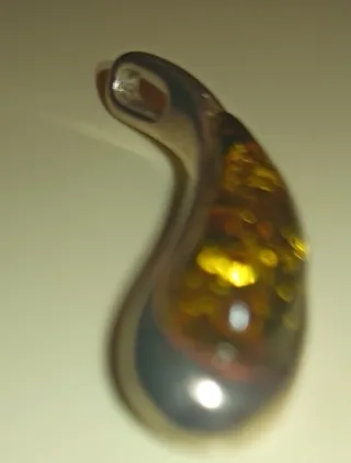 Colgante Ámbar Báltico Verde y Amarillo