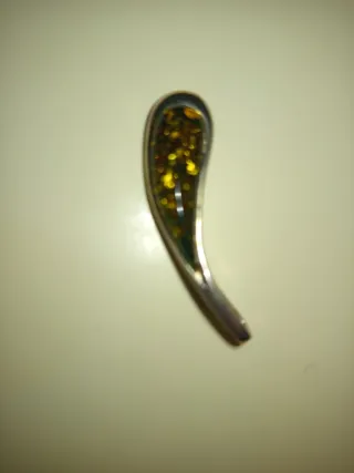 Colgante Ámbar Báltico Verde y Amarillo