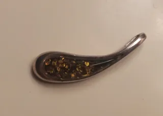 Colgante Ámbar Báltico Verde y Amarillo