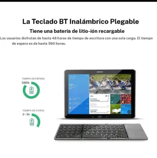 Teclado BT Plegable Recargable Portátil