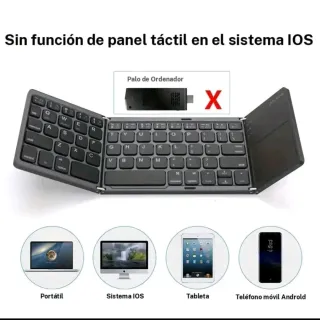 Teclado BT Plegable Recargable Portátil