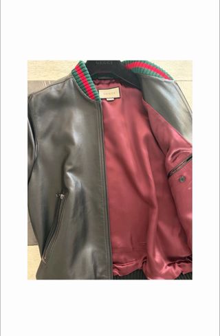 Chaqueta Gucci Cuero Negra