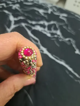 Penna sfera decorata con perline