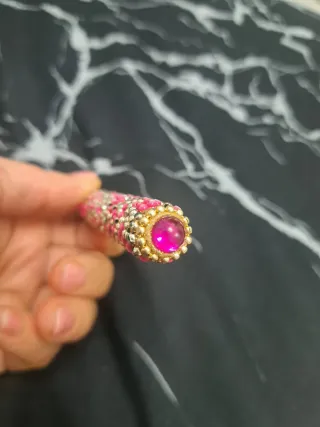 Penna sfera decorata con perline