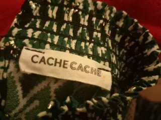 Blusa Caché Caché Mujer Verde y Dorado