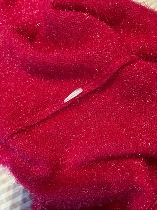 Maglione fucsia effetto lucido