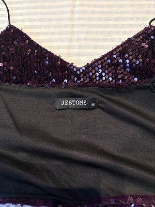 Completo paillettes viola