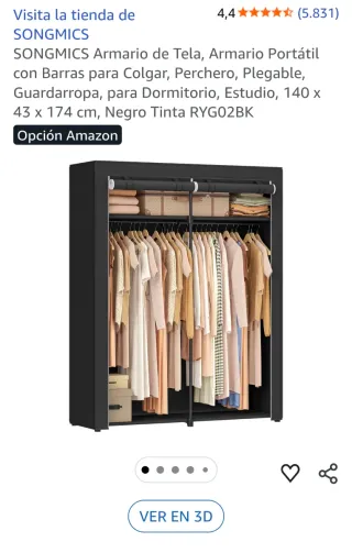 Armario Portátil Tela SONGMICS RYGO2/002