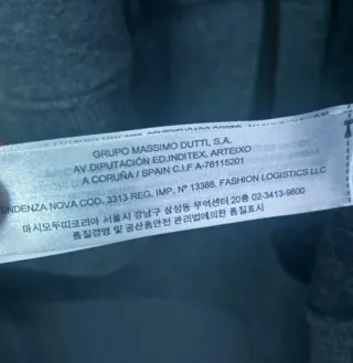 Abrigo Massimo Dutti Gris Talla XL