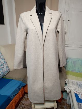 Abrigo Zara Básico Soft Beige Talla M