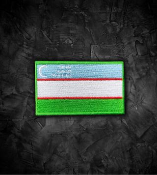 Uzbekistán 🇺🇿 Parche Bandera Termoahesiva