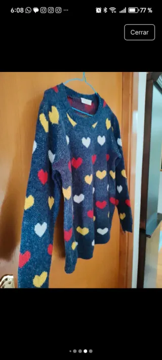 Jersey Corazones Azul Talla M