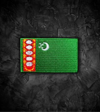 Turkmenistán 🇹🇲 Parche Bandera Termoahesiva