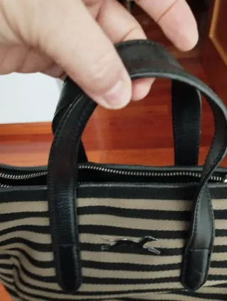 Bolso Bimba y Lola Rayas Beige y Negro