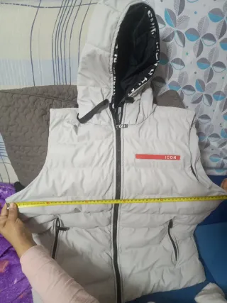 Chaleco niño Talla 10/12 blanco y negro