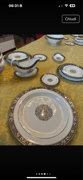 Servizio piatti Ledgwood porcellana da 6 persone