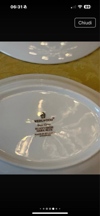 Servizio piatti Ledgwood porcellana da 6 persone