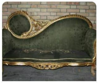 Chaise Longue Lujo Vintage Terciopelo Madera