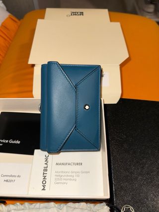 Portacarte Montblanc petrolio
