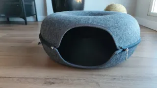 Cama para Gatos Donut Gris