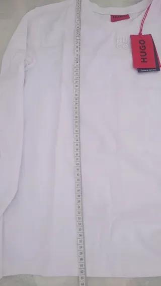 Camiseta HUGO blanca manga larga