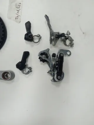 Lote componentes bicicleta: platos, desviadores