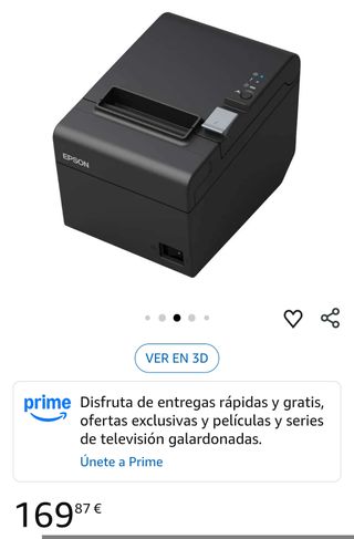 Epson Impresora DE Tickets S0224874 TÉRMICA TM-T20III C31CH51011 Negra - Velocidad 250MM/S - Caracteres ANK - USB - RS232 - Apertura DE C
