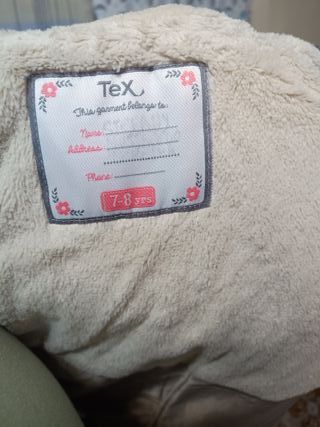 Parka azul niña 7/8 acolchada