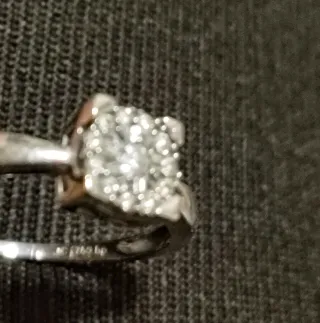 Anillo Oro Blanco y Diamantes