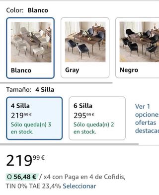 Sillas de comedor blancas y negras