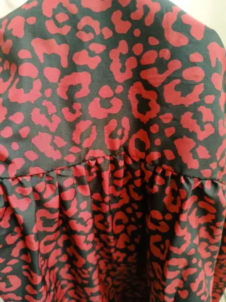 Vicolo Abito Fantasia Animalier Rosso/Nero Tg. S