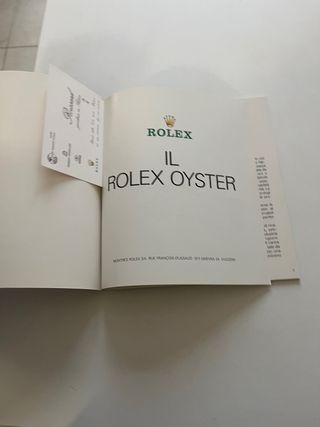Catalogo Rolex Oyster Vintage