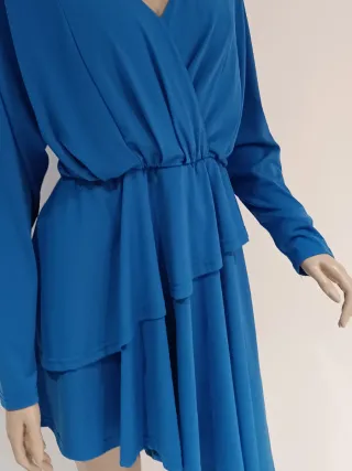 Elli White abito taglio asimmetrico blu taglia M