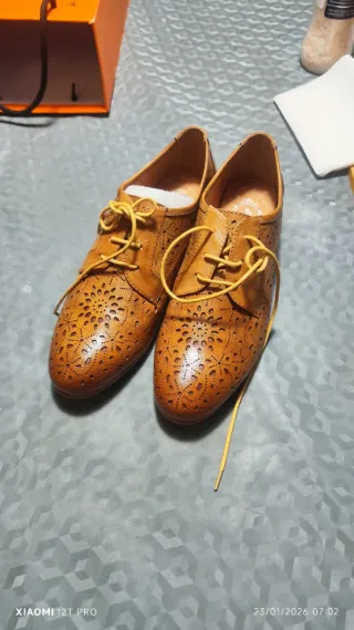 Zapatos piel artesanos mujer talla 40.5