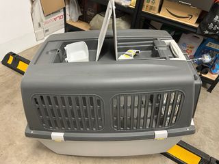 Transportín Perro Grande Gris/Blanco